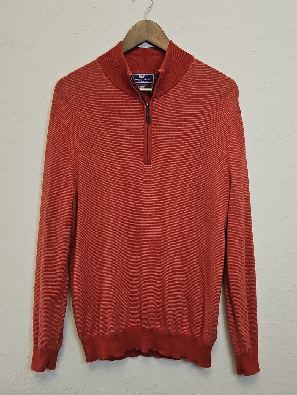 Vineyard Vines Mens Cotton/Cashmere 1/4 Zip Sweater Medium, Shep & Ian